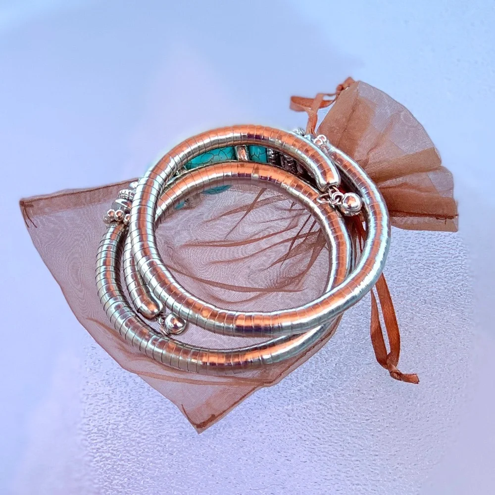 Bali Beaded Coil Wrap Bracelet